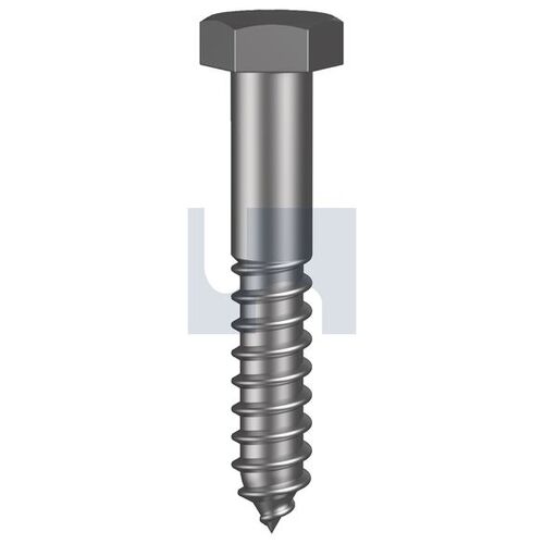 Galv Hex Coach Screw M6X25