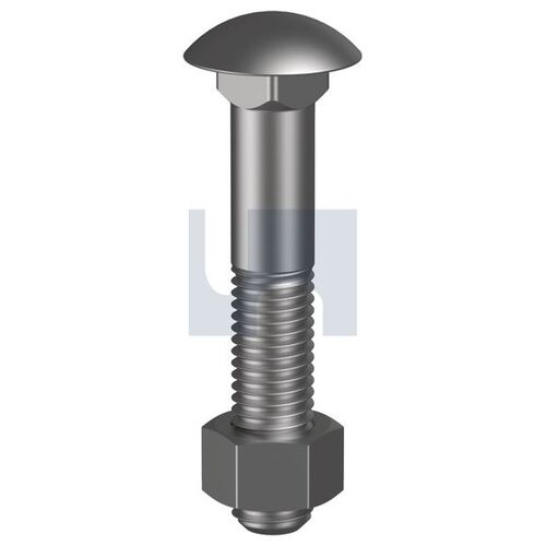 Trade Pax [2 Pkts of 10] Galv PC4.6 Cup Bolt & Nut Kit M10X200