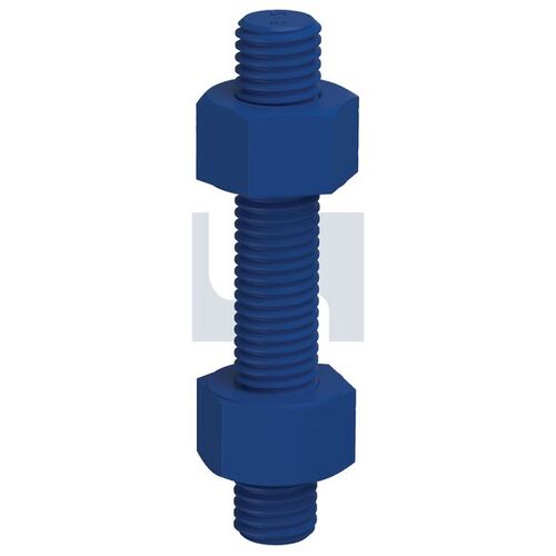 B7/2H Stud Bolt & 2 Nut Xylan Blue Kit 1-1/8UN8X75