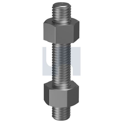 B7/2H Stud Bolt & 2 Nut Galv Kit 1/2UNCx50