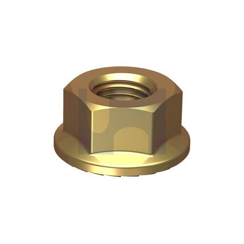 Zinc Yellow Class 8 Serrated Flange Nut M10-1.25