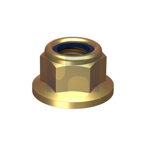 Zinc Yellow Din 6926 Class 10 Flange Nyloc Nut M12