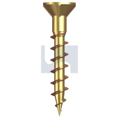 Zinc Yellow Wood Csk Rib Phillips Chipboard Screw 8-09X28