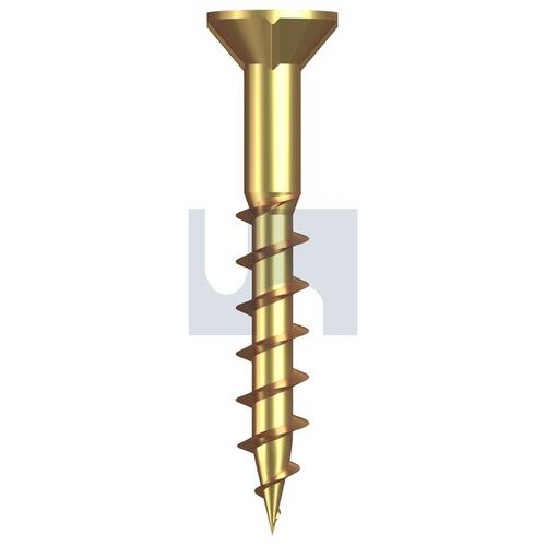 Zinc Yellow Wood Csk Rib Phillips Chipboard Screw 8-09X32