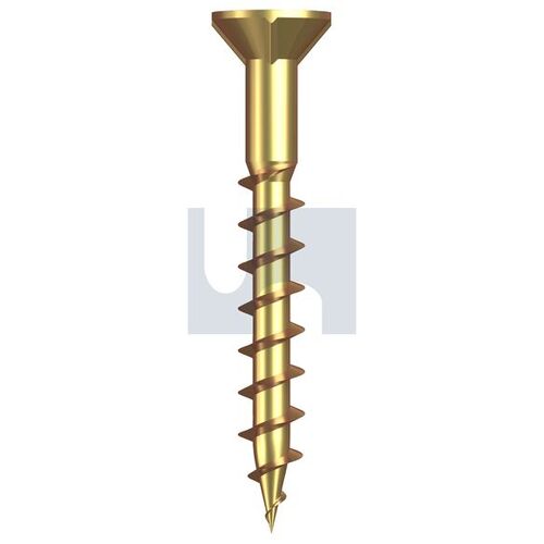 Zinc Yellow Wood Csk Rib Phillips Chipboard Screw 8-09X35