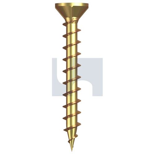 Zinc Yellow Wood Csk Rib Phillips Chipboard Screw 10-08X40